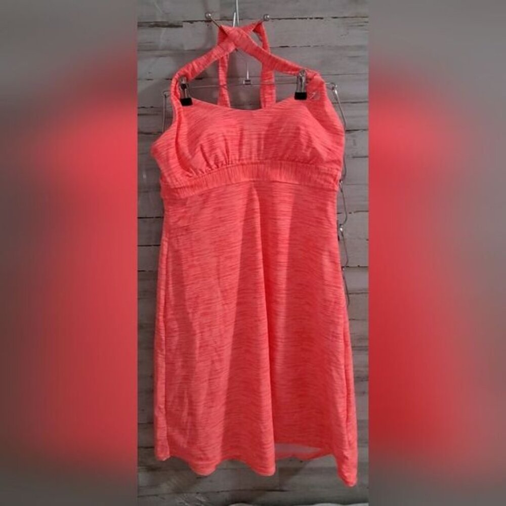 ZeroXposur Women’s Swim Dress – Size S – Neon Coral Bathing Suit Cover Up